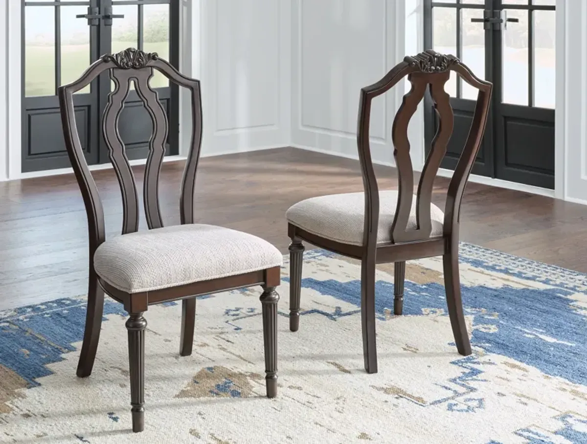 Lavinton - Brown - 8 Pc. - Dining Room Extension Table, 6 Side Chairs, Server