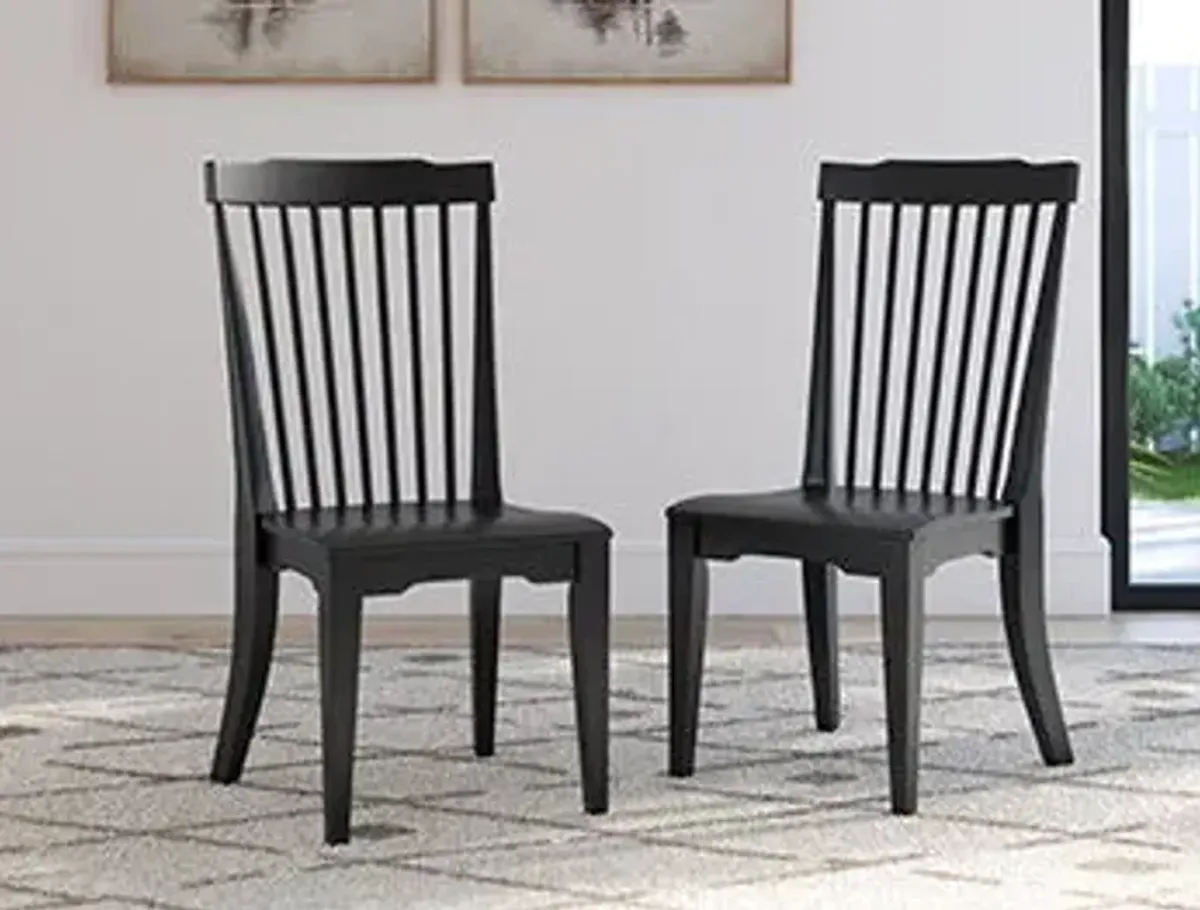 Brenkerton - Black - Dining Room Side Chair (Set of 2)