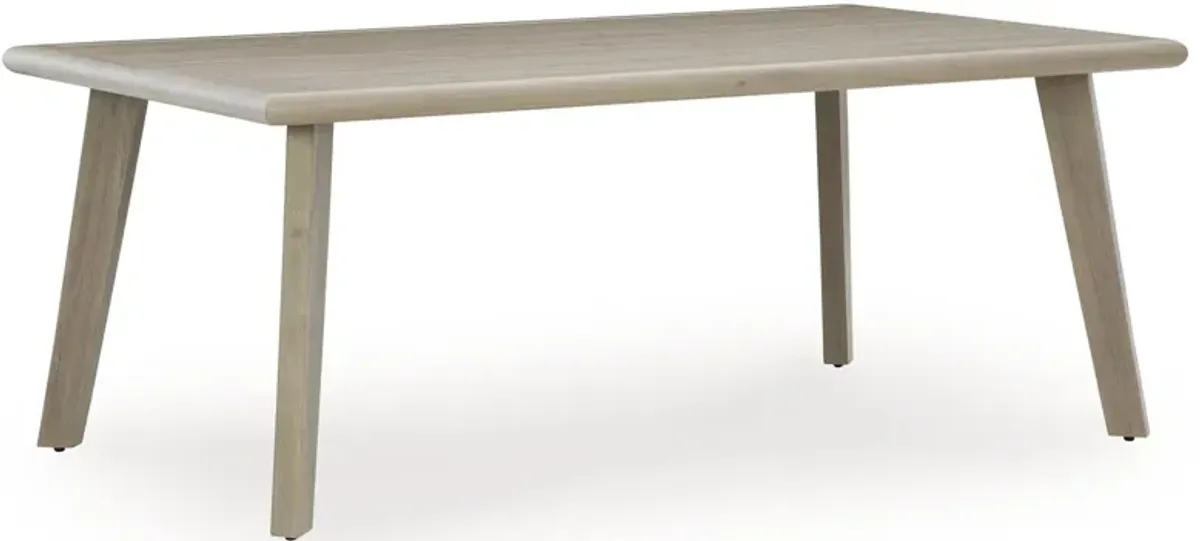 Cliff Trails - Beige - Rectangle Dining Table With Umbrella Option