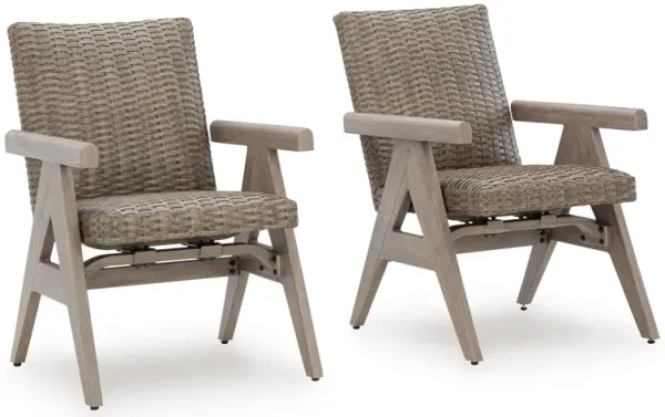 Cliff Trails - Rocking Arm Chair (Set of 2) - Beige