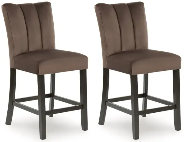 Jeshina - Upholstered Barstool (Set of 2) - Mocha