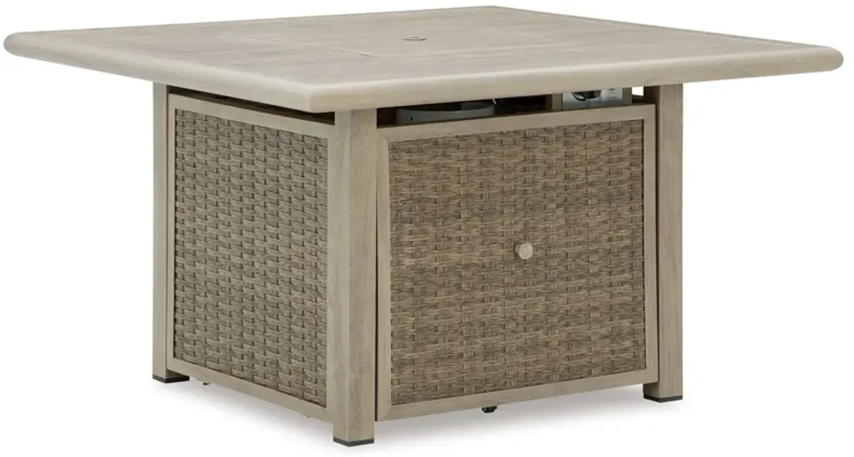 Cliff Trails - Beige - Square Fire Pit Table