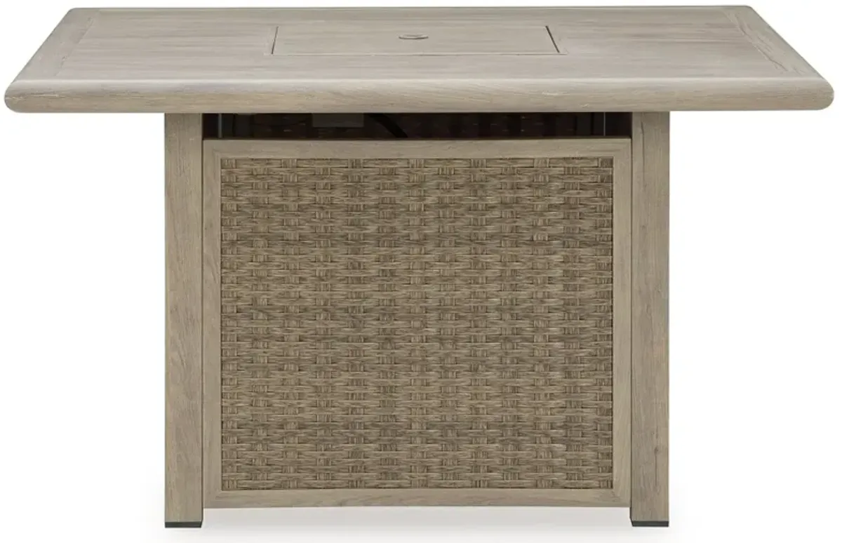 Cliff Trails - Beige - Square Fire Pit Table