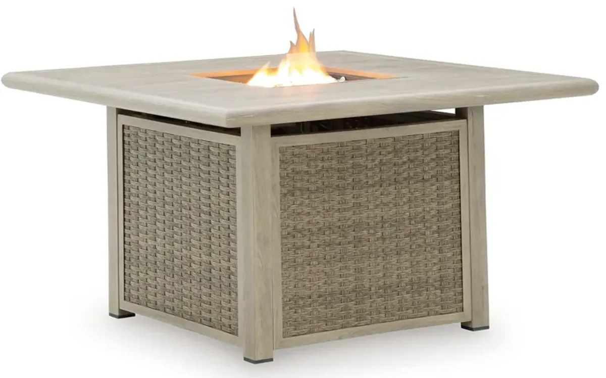 Cliff Trails - Beige - Square Fire Pit Table