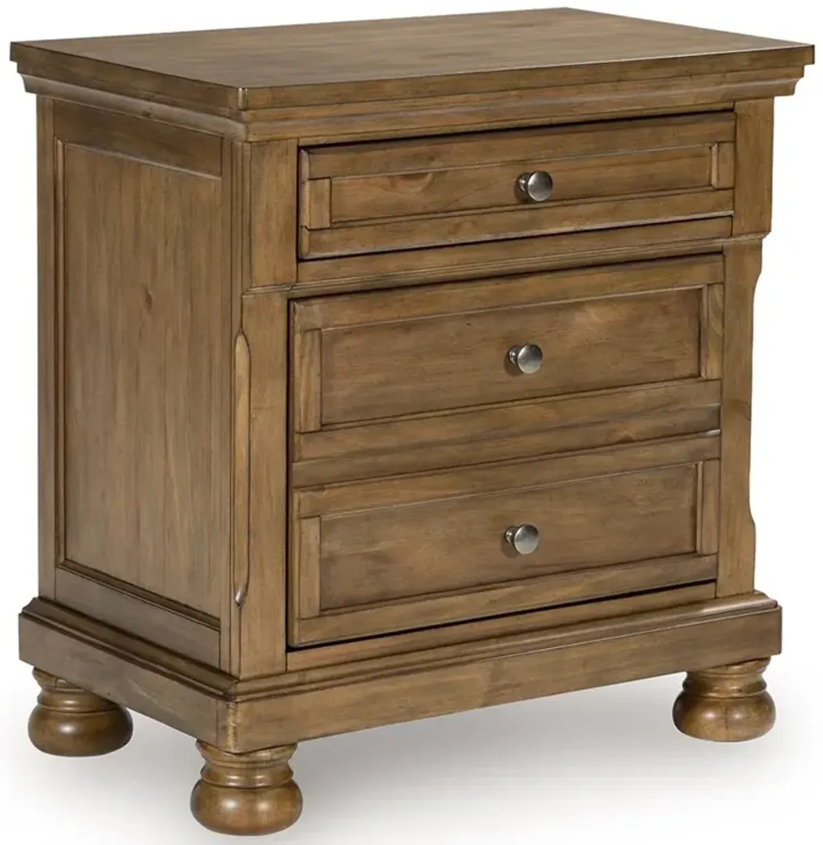 Feddinger - Two Drawer Night Stand - Medium Brown
