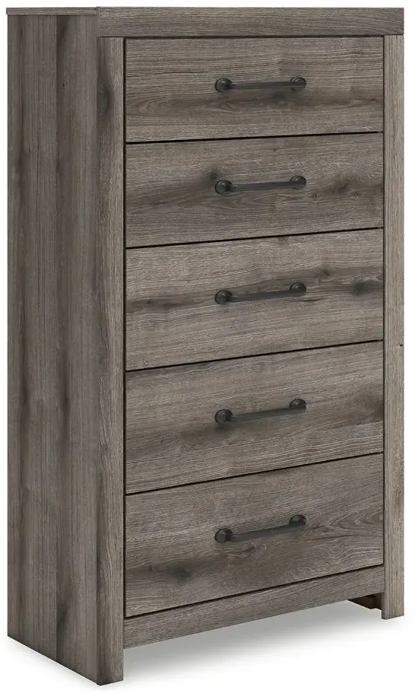 Graystorm - Five Drawer Chest - Brown Gray