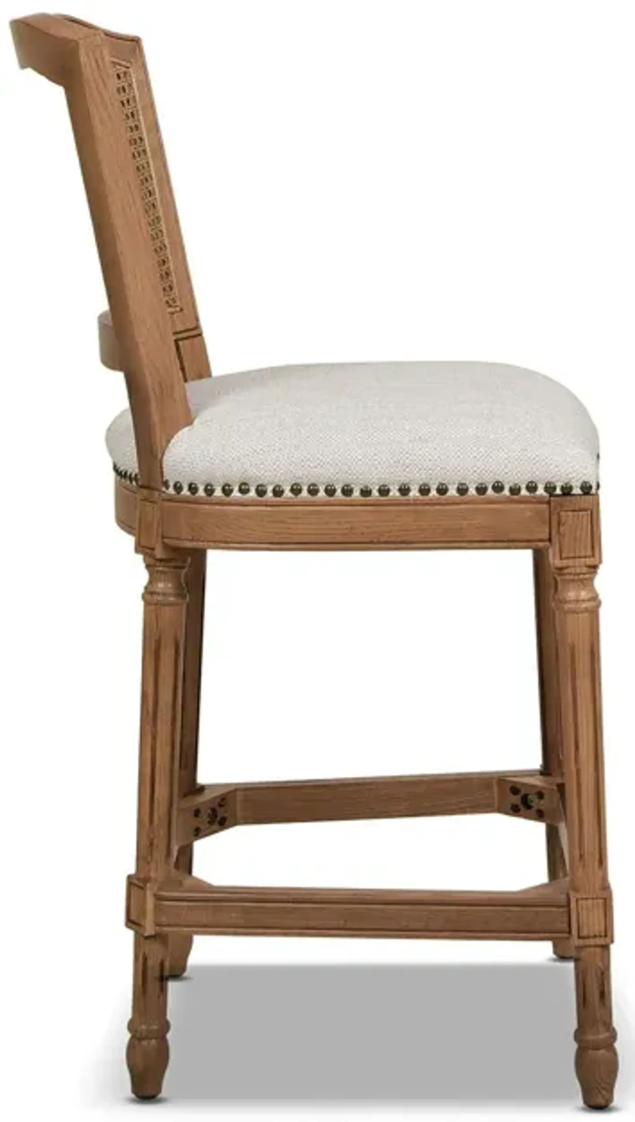 Triomphe Rattan Wicker High Back Armless Counter Bar Stool Bel ...