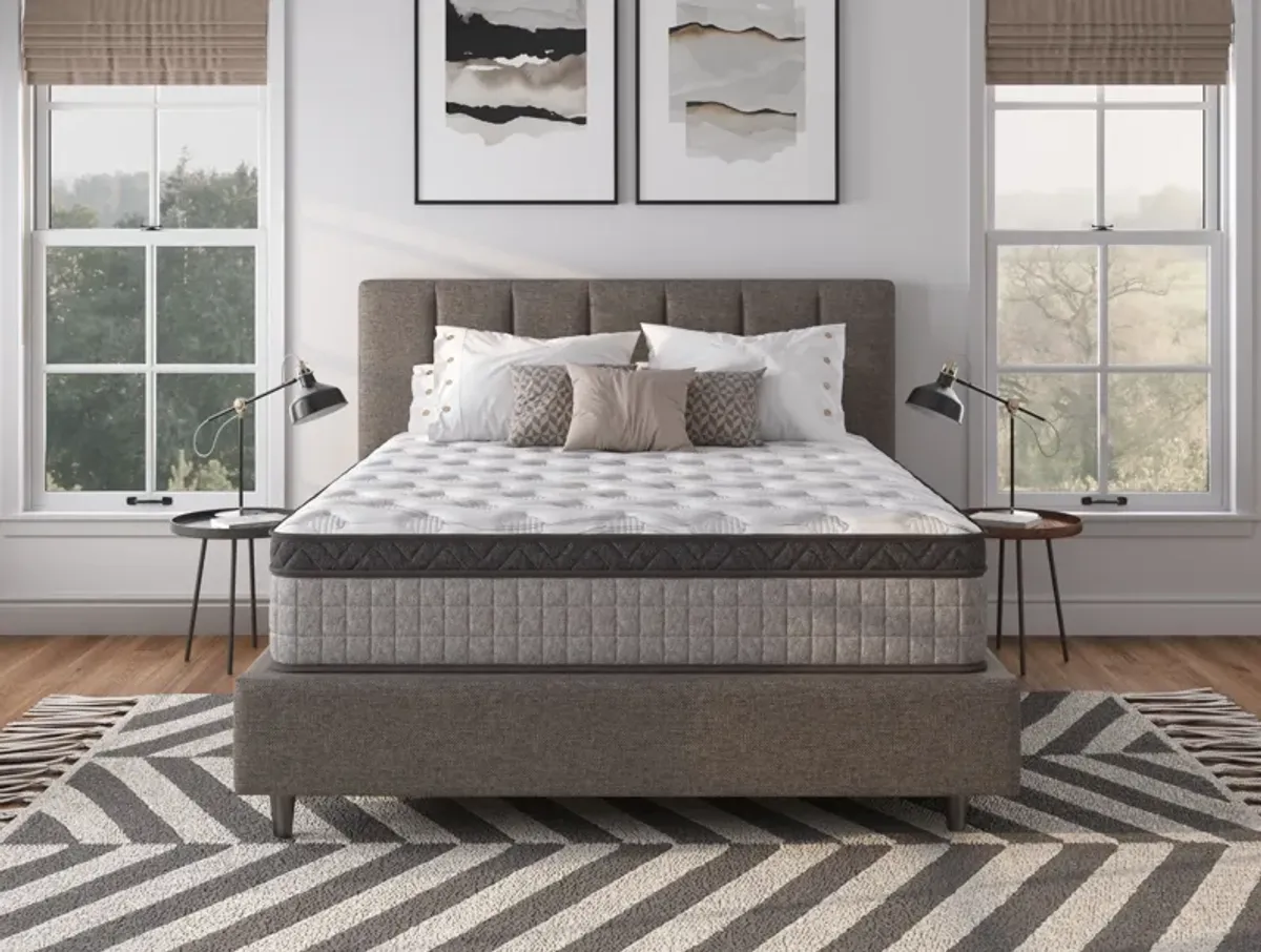 12" Diamond Innerspring Hybrid And Cooling Gel Memory Foam Mattress, High Quality, Pressure Relief, And Motion Isolation