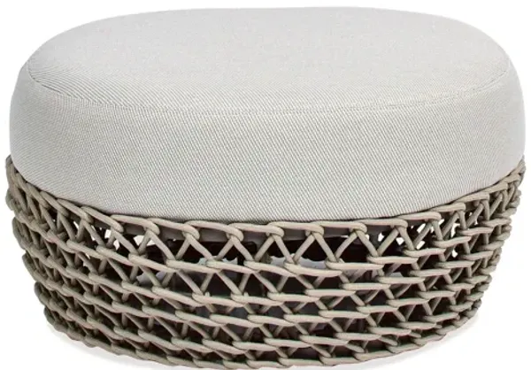 Willow - Round Upholstered Patio Ottoman