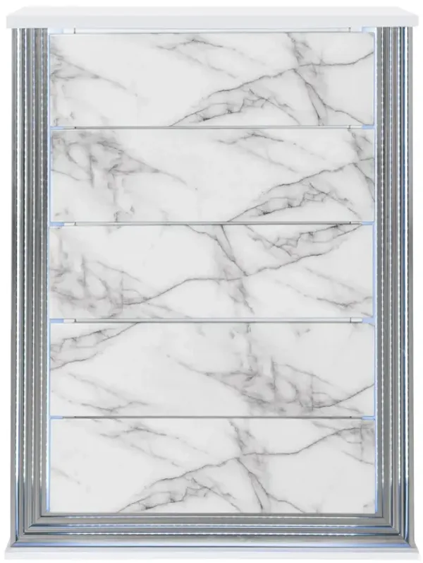 Moon - Chest With LED - White Marble