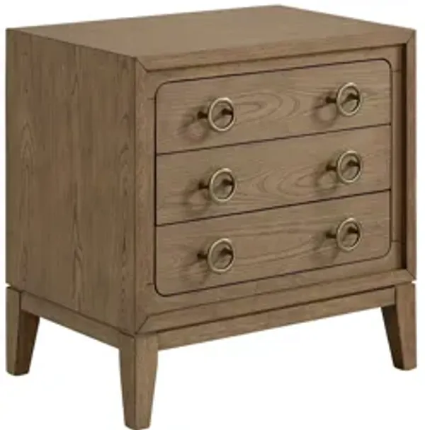 3 Drawer Nightstand With USB - Latte