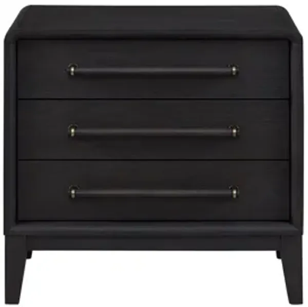 3 Drawer Nightstand With USB - Black