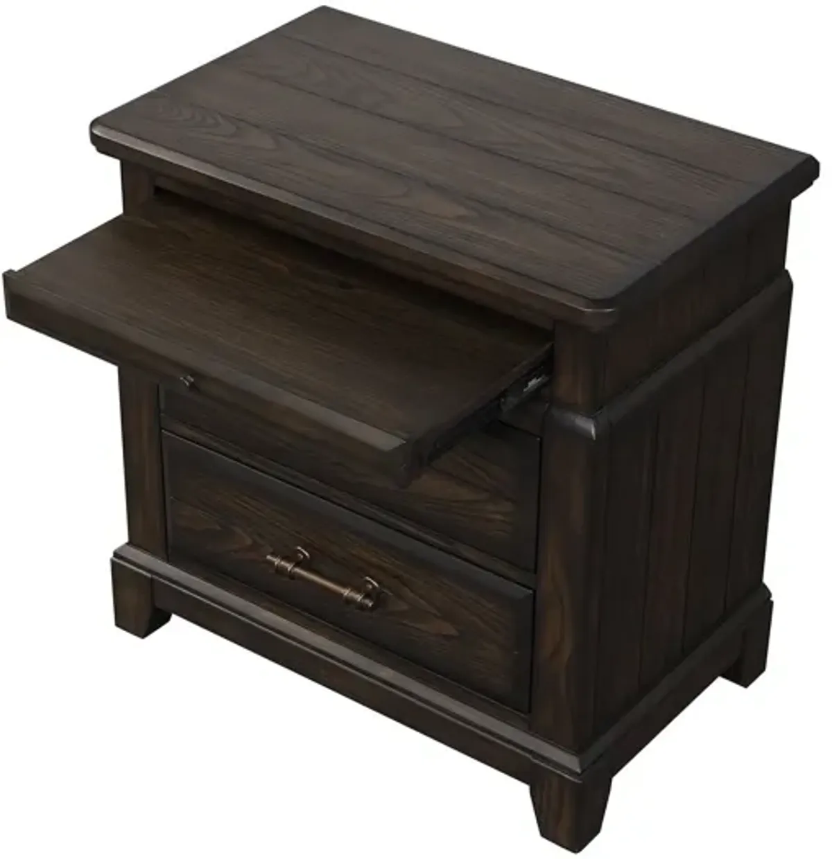 2 Drawer Nightstand Elegant Design - Mahogany