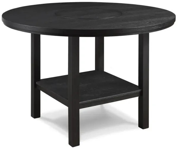 Guthrie - Counter Height Round Table With Lazysusan - Charcoal