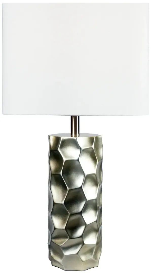 Table Lamp - Metallic And White