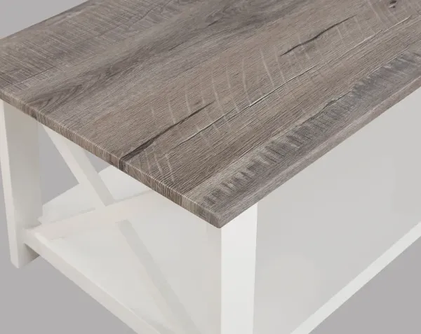 Thelma - 3 Piece Cocktail Set - White / Light Brown