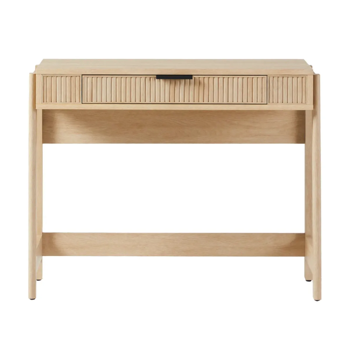 Transitional Reeded Writing Desk With Drawer