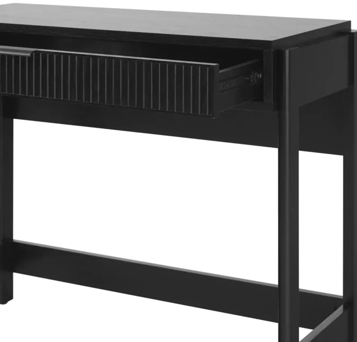 Transitional Reeded Writing Desk With Drawer