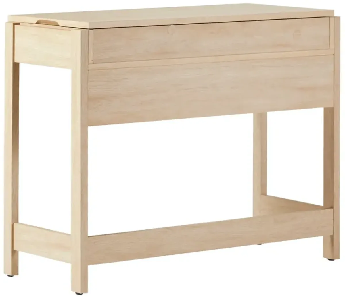 Transitional Reeded Writing Desk With Drawer