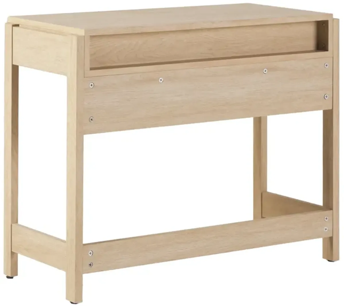 Transitional Reeded Writing Desk With Drawer