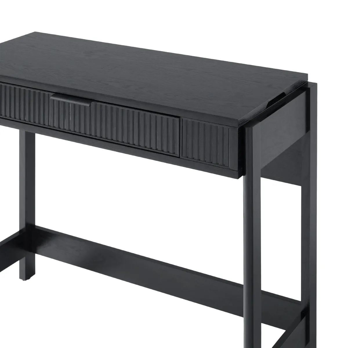 Transitional Reeded Writing Desk With Drawer