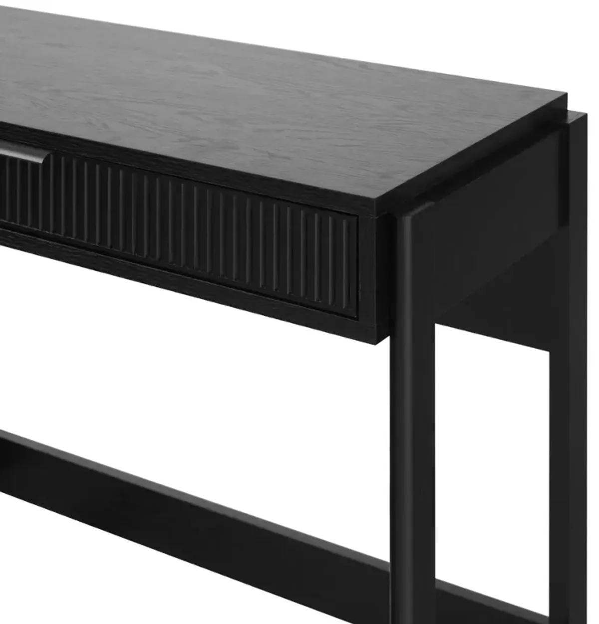 Transitional Reeded Writing Desk With Drawer