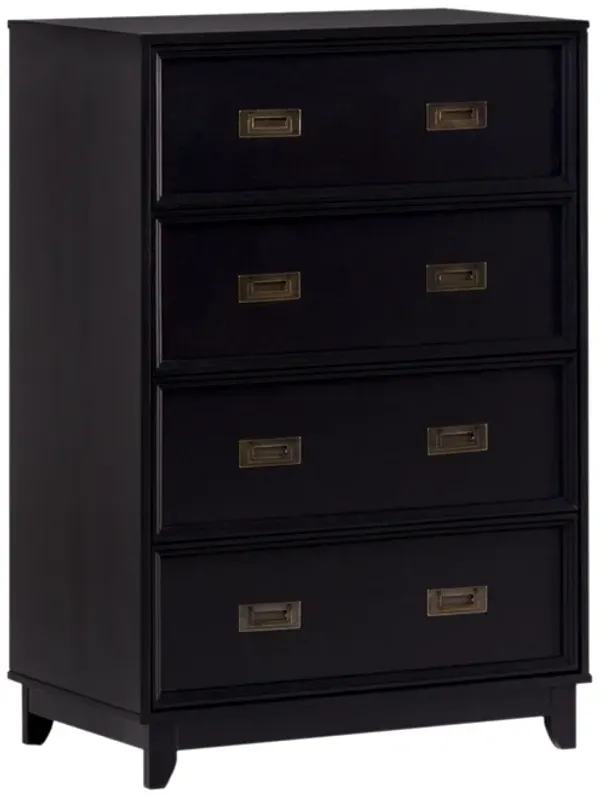 Classic 4 Drawer Dresser - Black