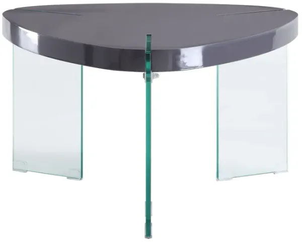 Noland - High Gloss Coffee Table - Clear / Gray
