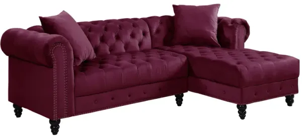 Adnelis - Sectional Sofa With 2 Pillows - Red