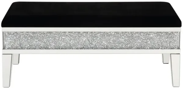 Noralie - Bench With Storage - Silver / Black