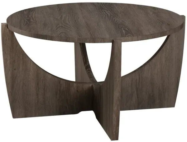 Contemporary Open Arch Base Round Table Cerused