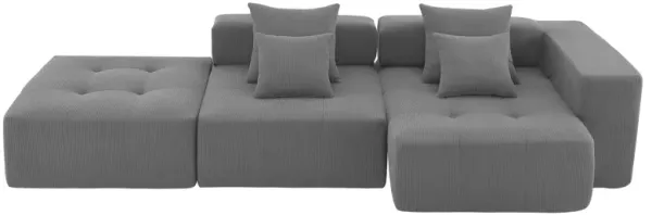 Free Combination L Shaped Modular Sectional, Minimalist Floor Couch Set, Convertible Foam Filled Cloud Compressed Couch For Living Room