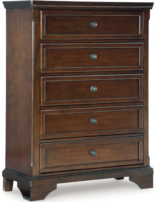 Trellington - Brown - Five Drawer Chest