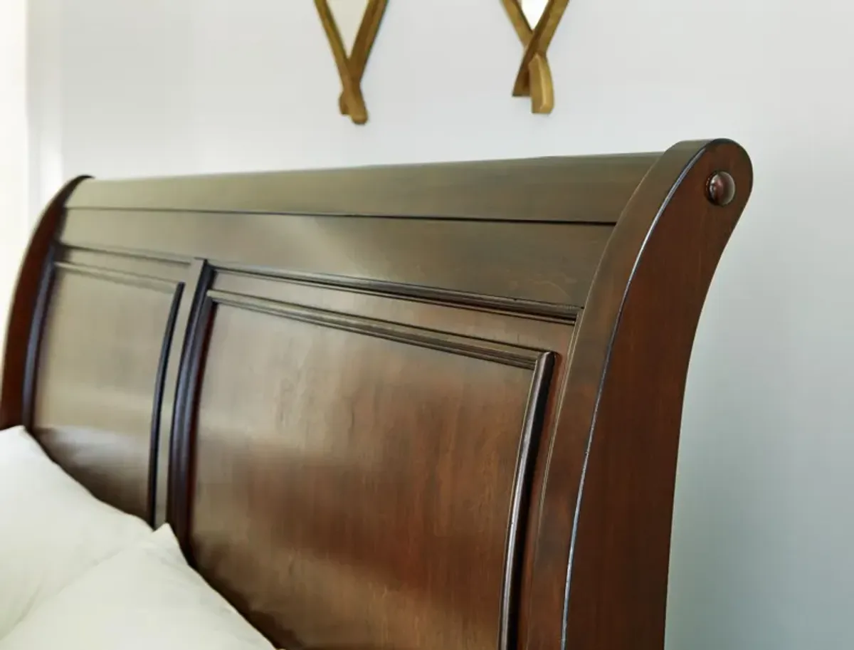 Trellington - Brown - Queen Sleigh Storage Bed