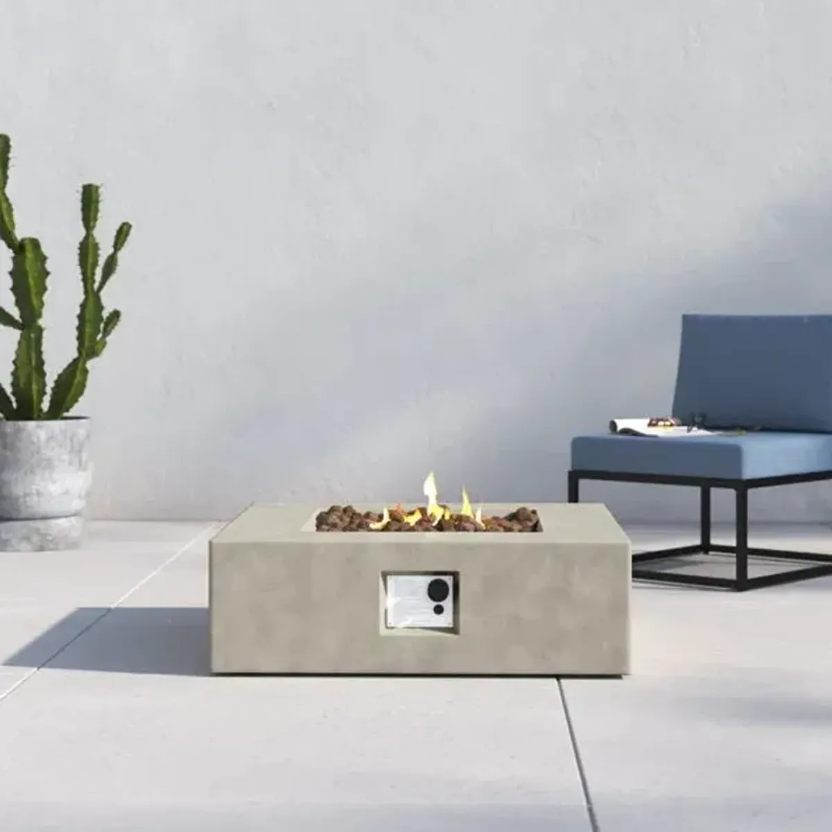 Streamlined Aesthetic Outdoor Fire Pit Table