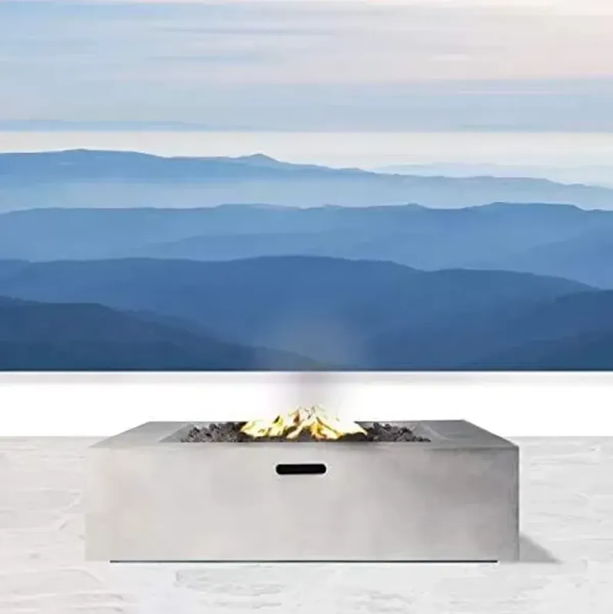 Streamlined Aesthetic Outdoor Fire Pit Table