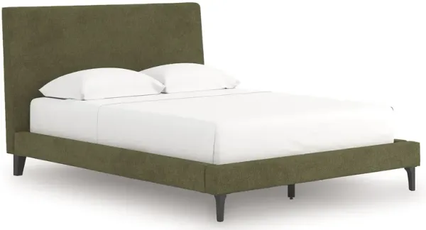 Chirason - Sage Green - Queen Upholstered Bed With Roll Slats