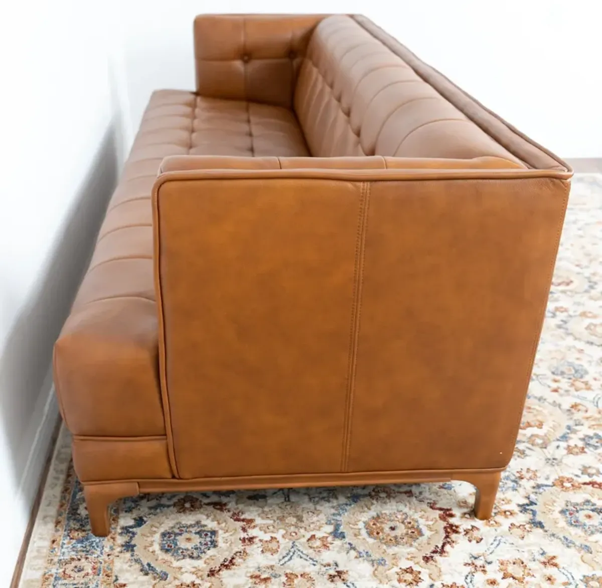 Mara - Tufted Sofa - Cognac / Tan