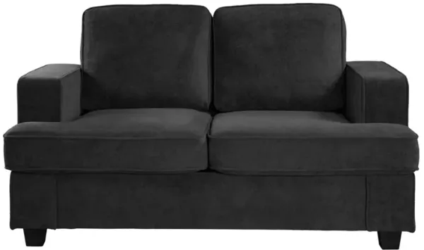 Modern Loveseat, Comfortable 2 Seater Couch With Deep Seating, Loose Back Cushions, Wide Arms