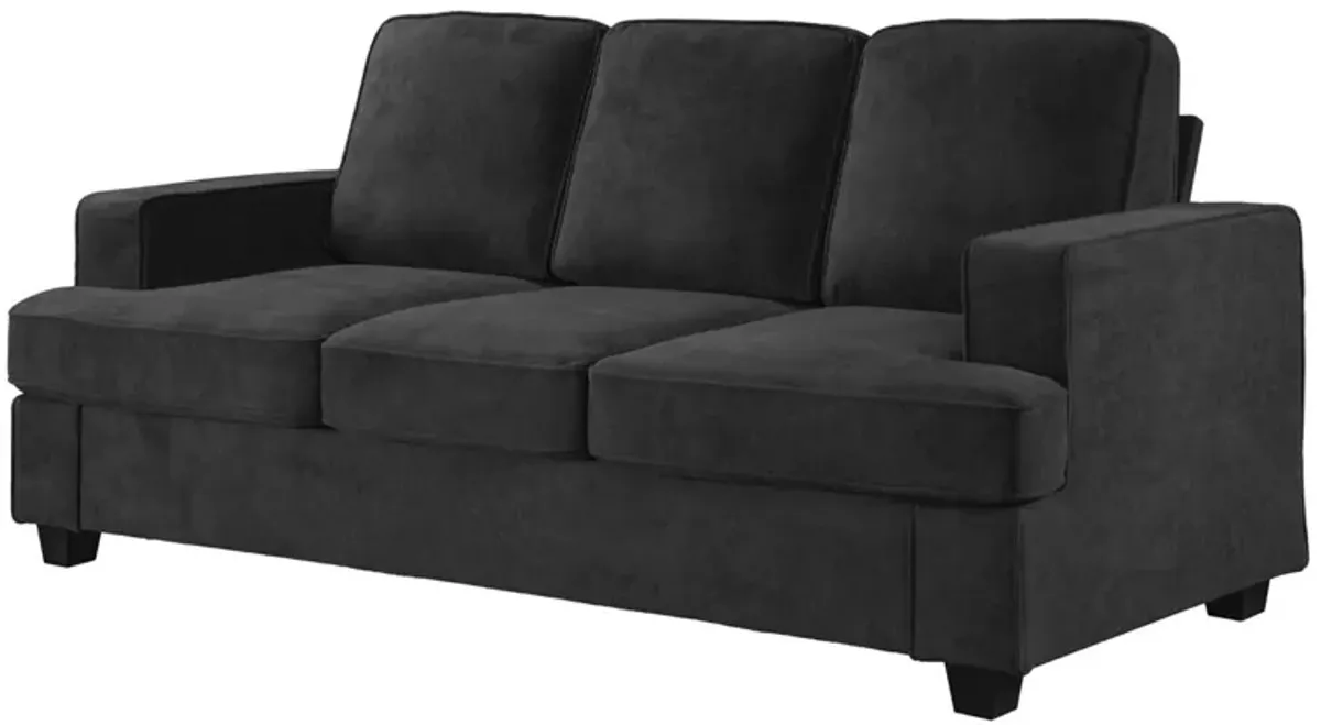 Modern Sofa, Comfortable 3 Seater Couch With Deep Seating, Loose Back Cushions, Wide Arms