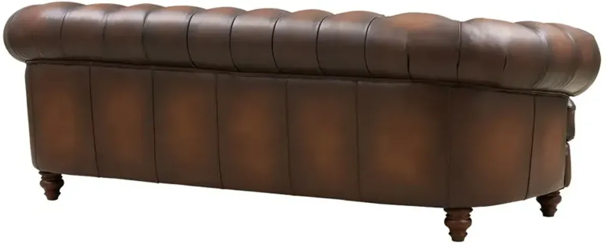 Newport - Leather Sofa - Caramel
