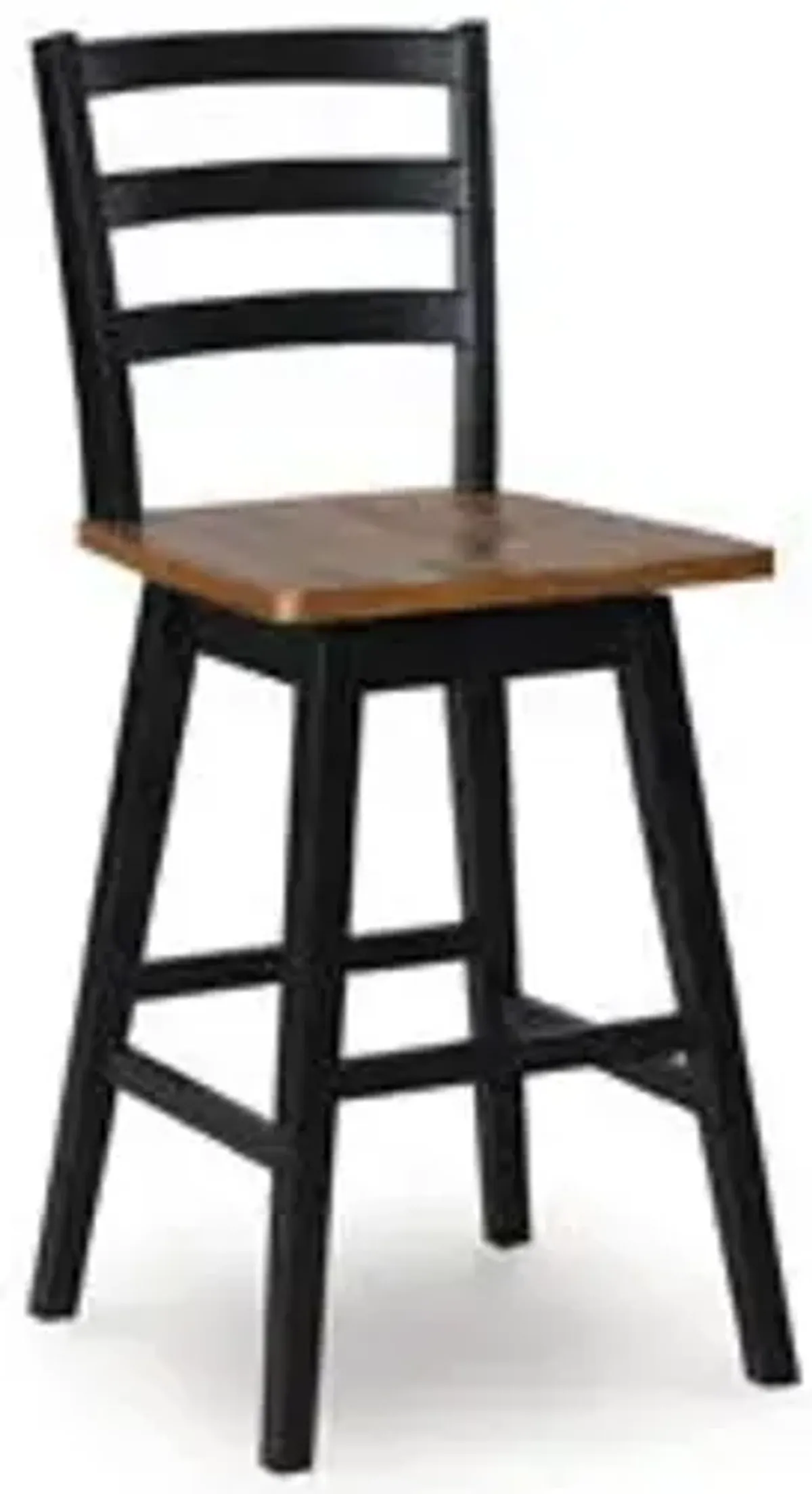 Wildenauer - Brown / Black - Tall Swivel Barstool (Set of 2)