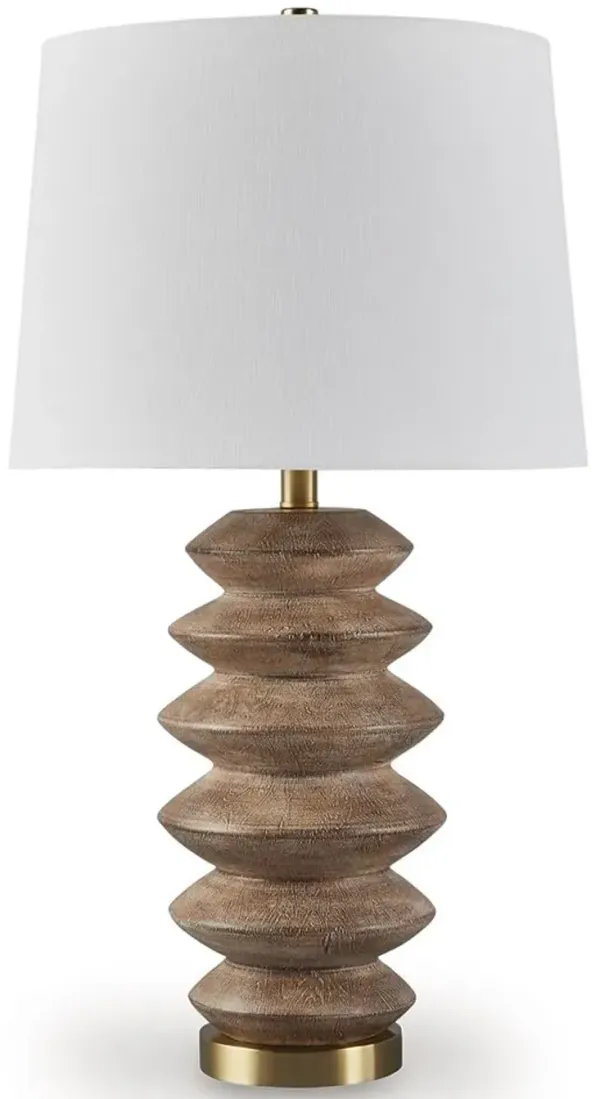 Jyllyard - Poly Table Lamp - Brown / Gold Finish