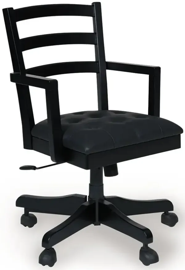 Wildenauer - Home Office Swivel Desk Chair - Brown / Black