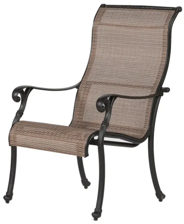 Patio Outdoor Sling Patio Chairs With Aluminum Frame, All-Weather Furniture (Set of 2) - Bronze