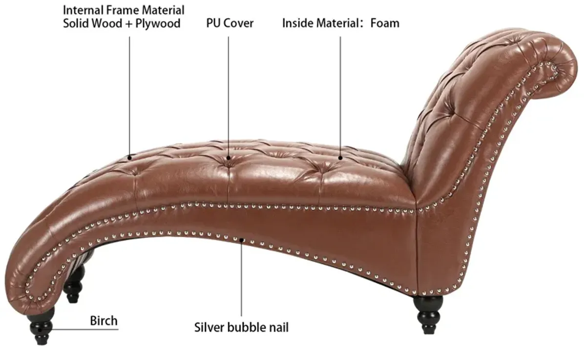 Tufted Armless Chaise Lounge