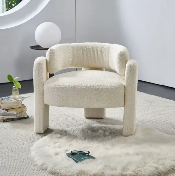 Boucle Upholstery Accent Chair