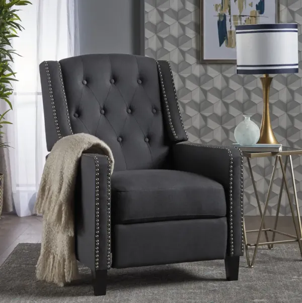 Push Back Chair Classic Fabric - Dark Gray