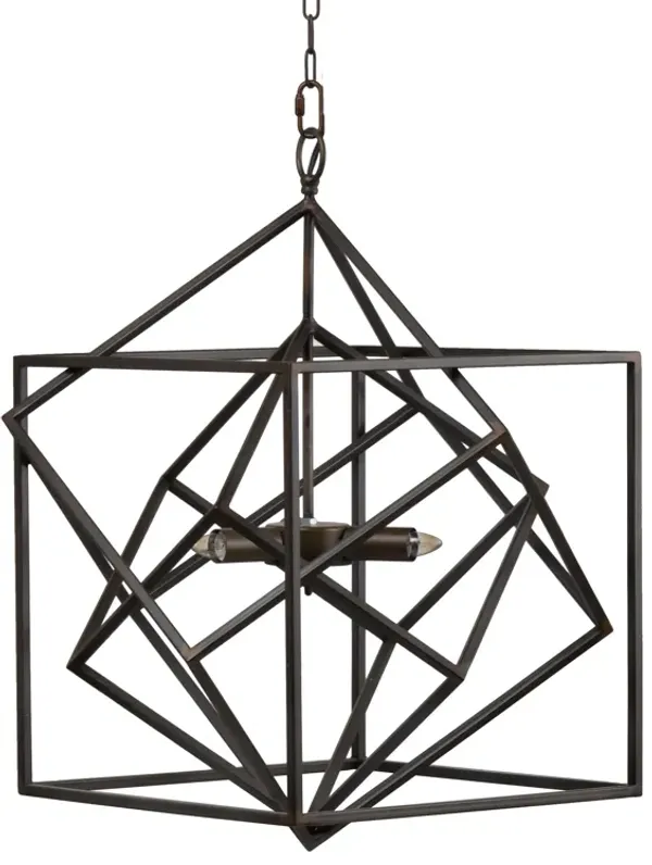3 Light Metal Chandelier, Hanging Light Fixture With Adjustable Chain For Kitchen, Bulb Not Included - Black