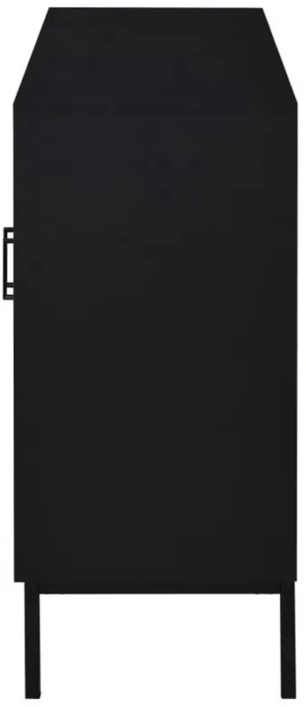 Jess - 2-Door Arched Fluted Glass Accent Cabinet - Black